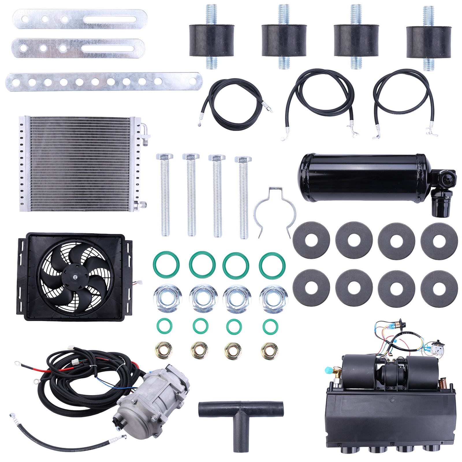 12V Electric Cool&Heat Universal Underdash Air Conditioner DC Auto Car A/C Kit