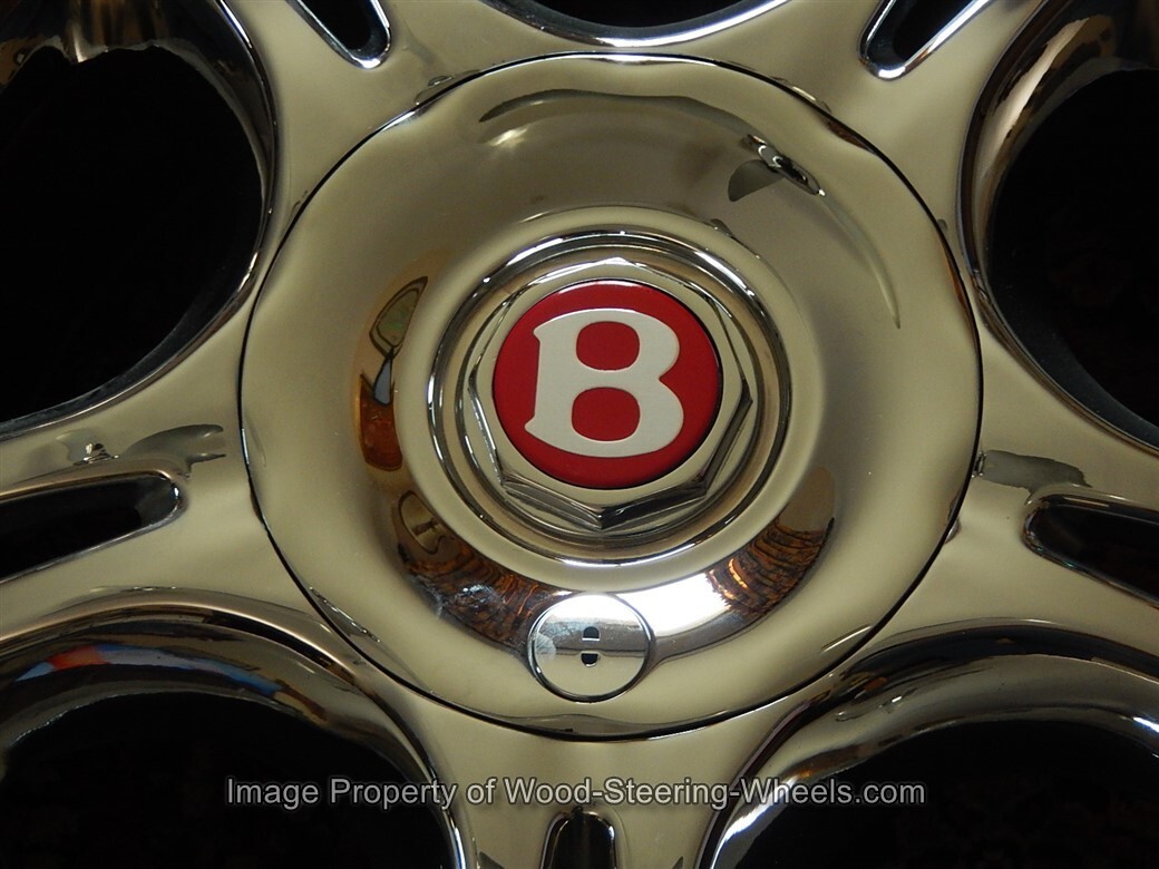 Bentley Chrome Wheel Hub Cap AZURE  Continental R fits Chrome Wheels 18\