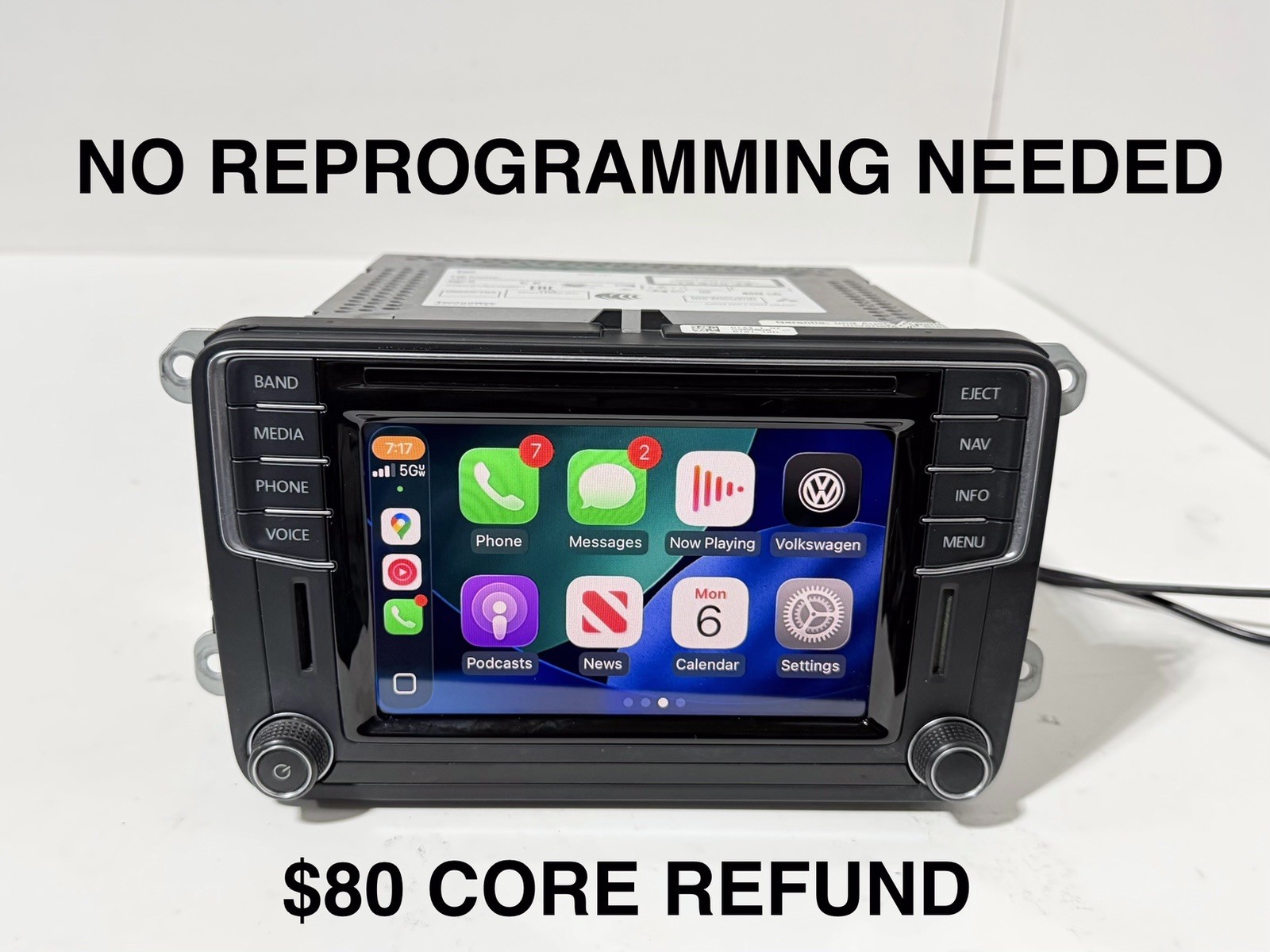 UNLOCKED 2016-2019 VW JETTA PASSAT  TIGUAN CC GPS RADIO DISPLAY OEM NAV CARPLAY