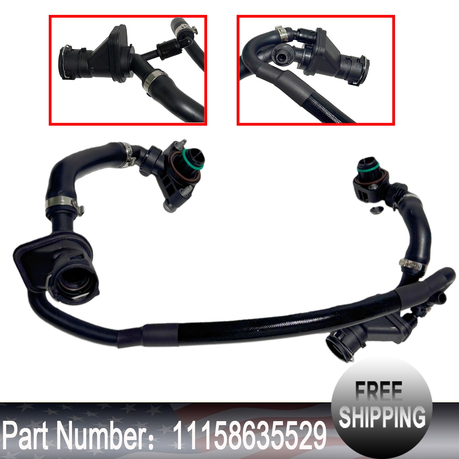 11158635529 Crankcase Vent Hose For BMW 7 Serise 750Li xDrive N63 2016-2018