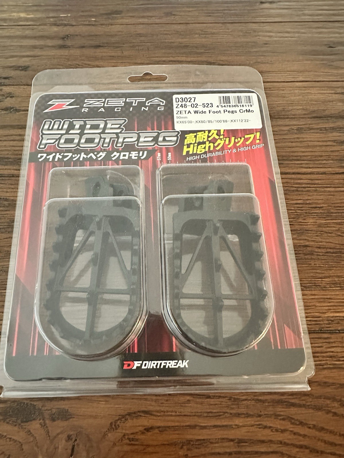 ZETA 50 mm Wide Foot Pegs Mid Kawasaki Z48-02-523