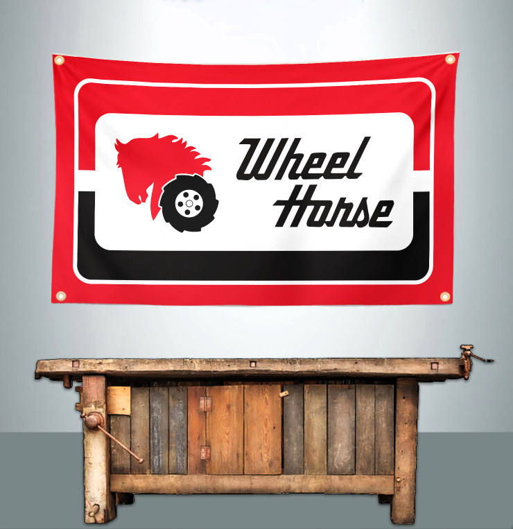 WHEEL HORSE TRACTOR 3' X 5' BANNER FLAG WHEEL HORSE TRACTOR 3' X 5' BANNER FLAG