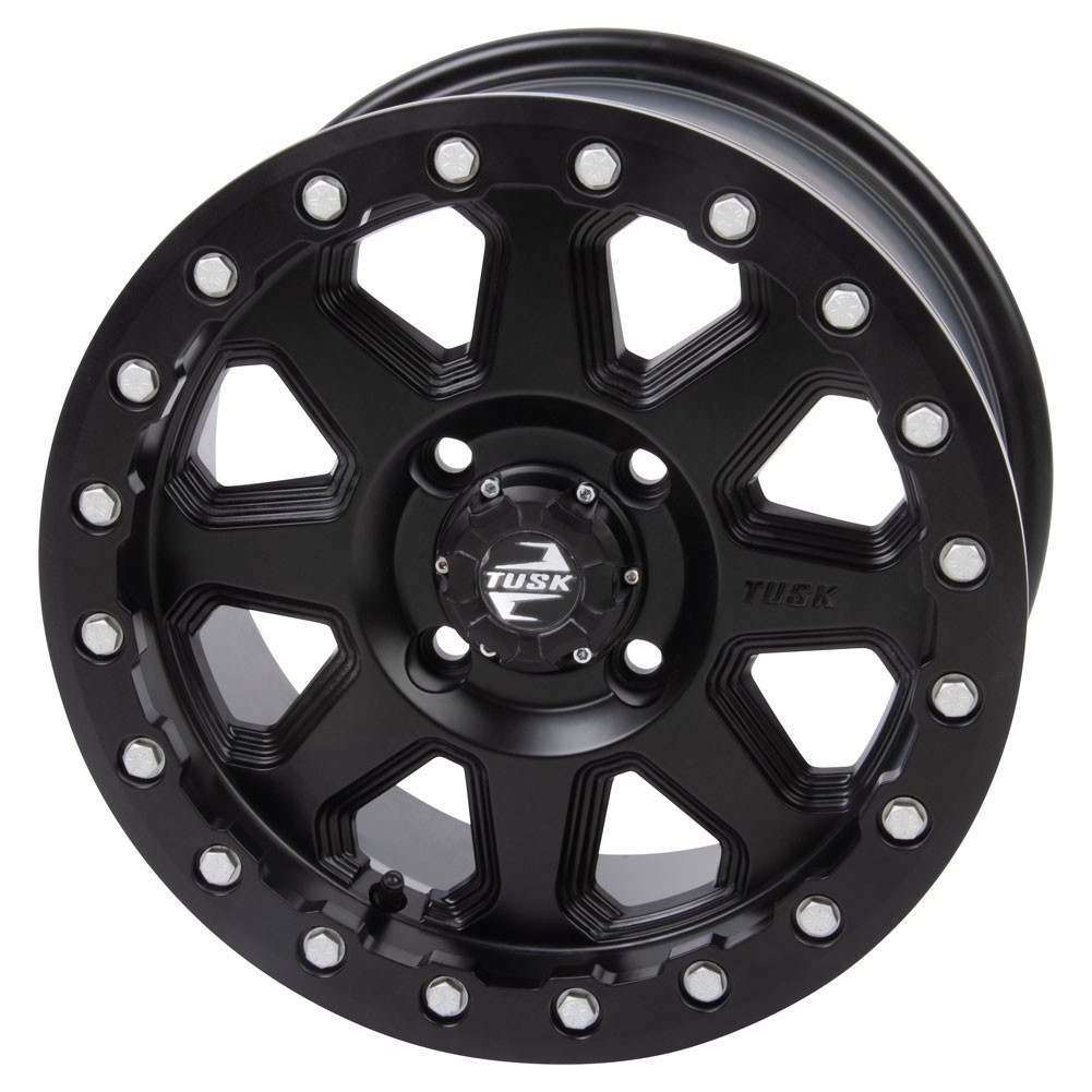 Tusk 4/156 Uinta Beadlock Wheel 15x7 6+1 Matte Black fits Polaris RZR / Kawasaki