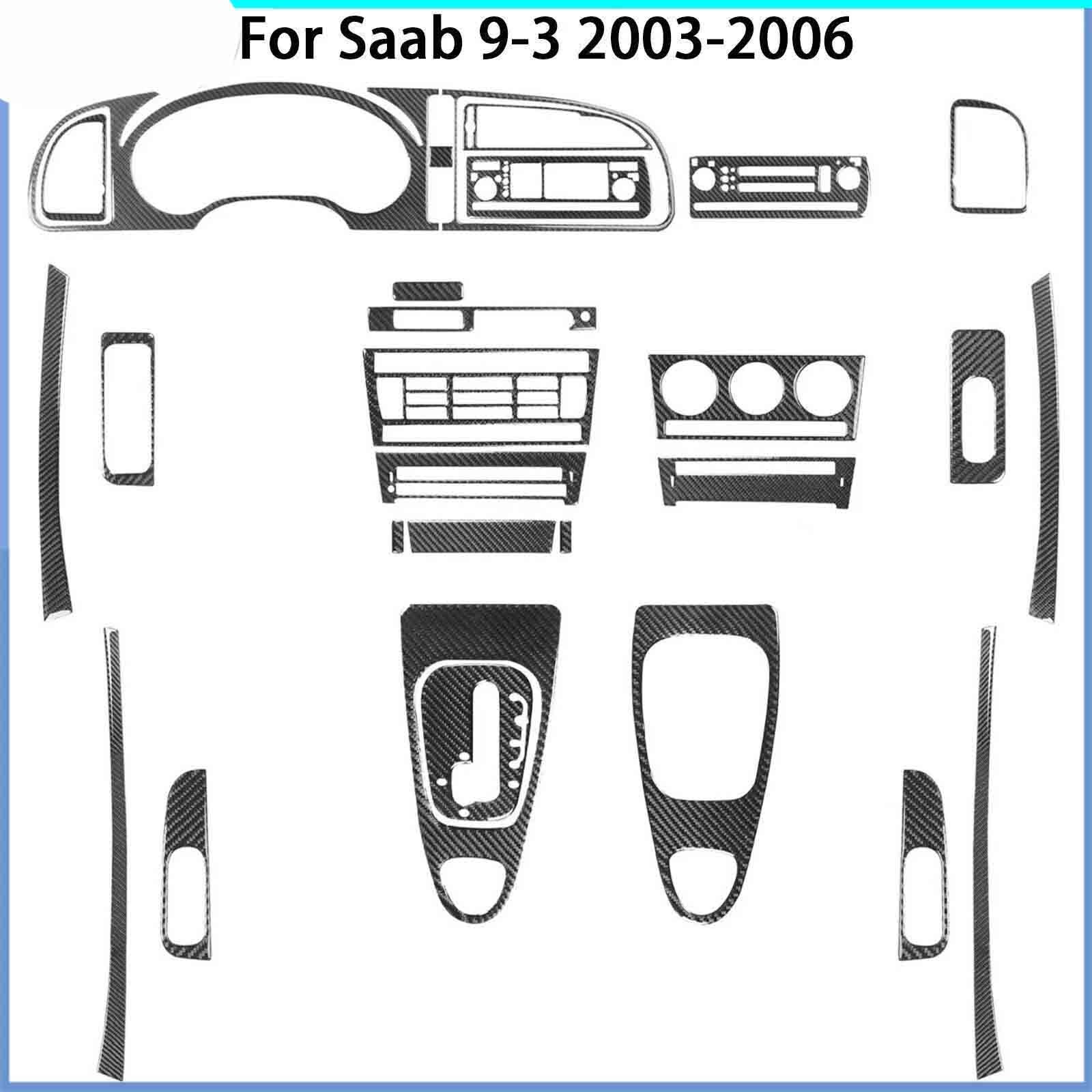 26Pcs Genuine carbon fiber complete interior trim kit for Saab 9-3  2003-2011