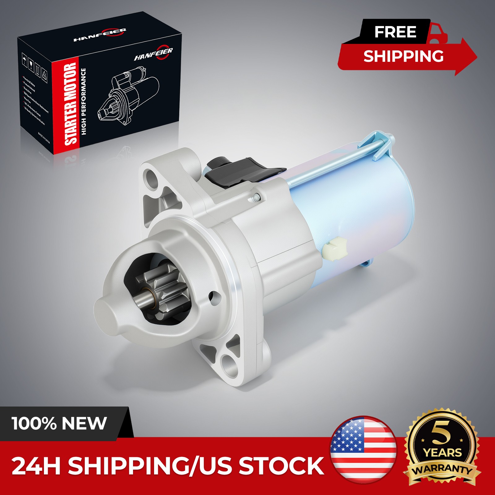 New Starter Fit For Honda Accord 2.4L 06-12 31200-R40-A01 31200-R40-A01RM RAA5K New Starter Fit For Honda Accord 2.4L 06-12 31200-R40-A01 31200-R40-A01RM RAA5K