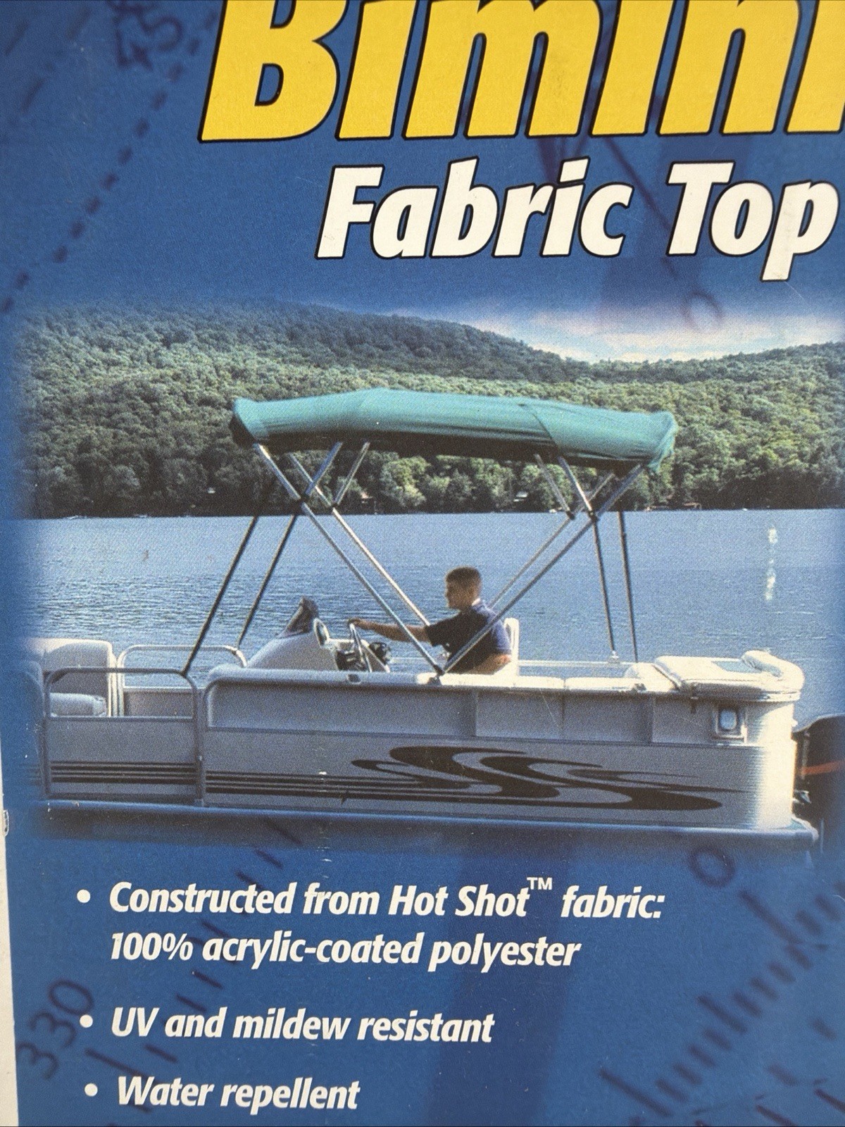 Taylor Made Square Tube Pontoon Bimini Fabric Top Forest Green 84000OF
