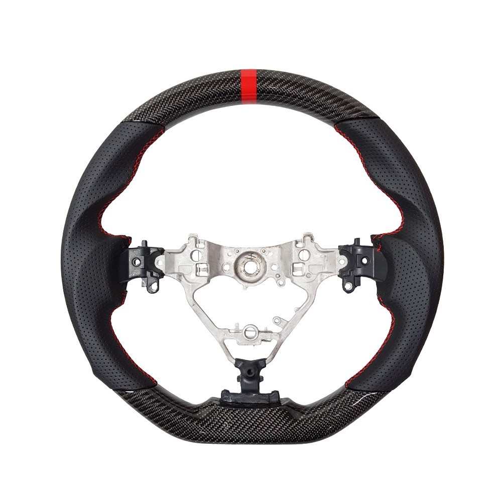 REVESOL Sports Real Carbon Fiber Steering Wheel for 13-17 CAMRY VENZA 3 SPOKE SE
