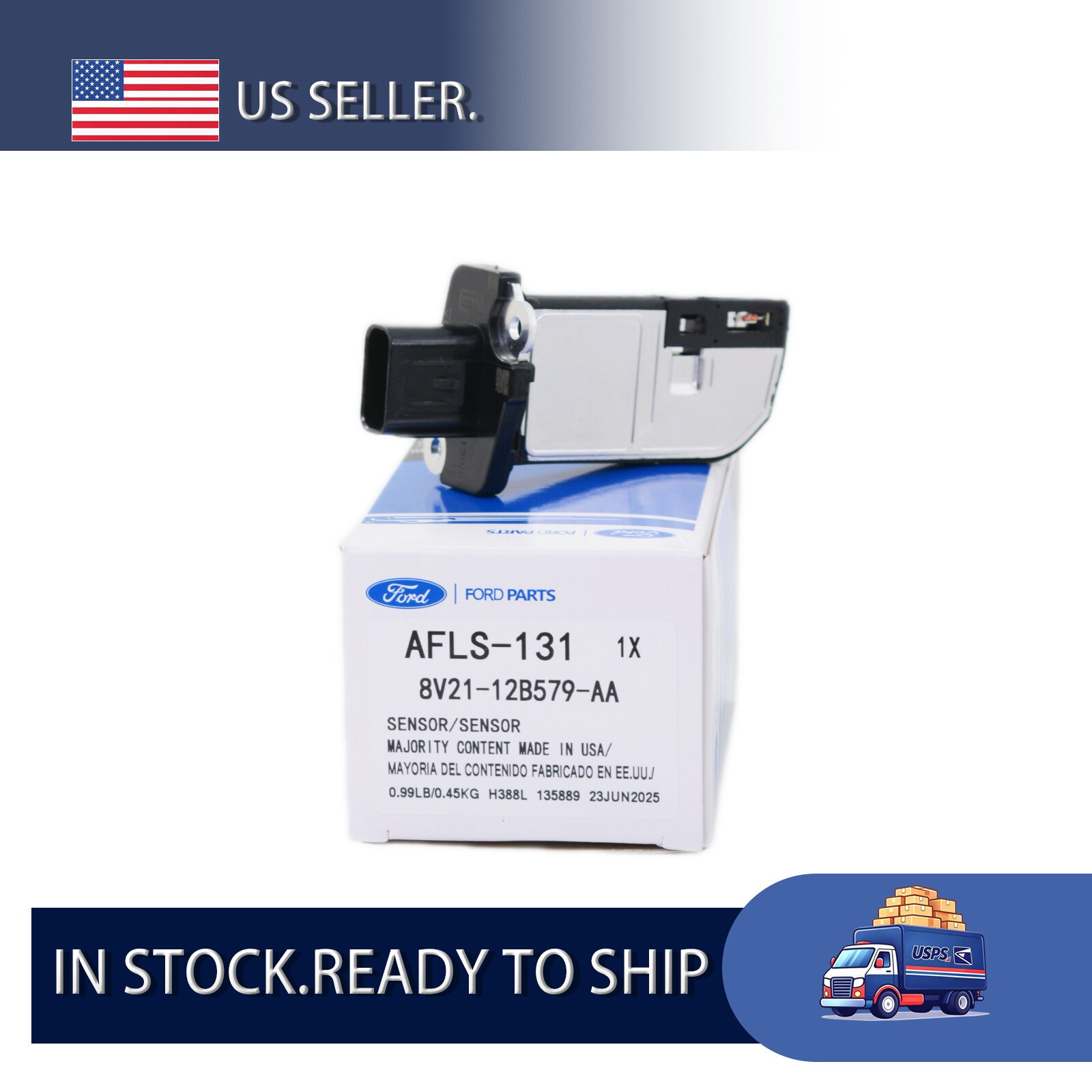 Mass Air Flow Sensor MAF For 2015-2020 Ford Mustang GT 5.0 8V21-12B579-AA