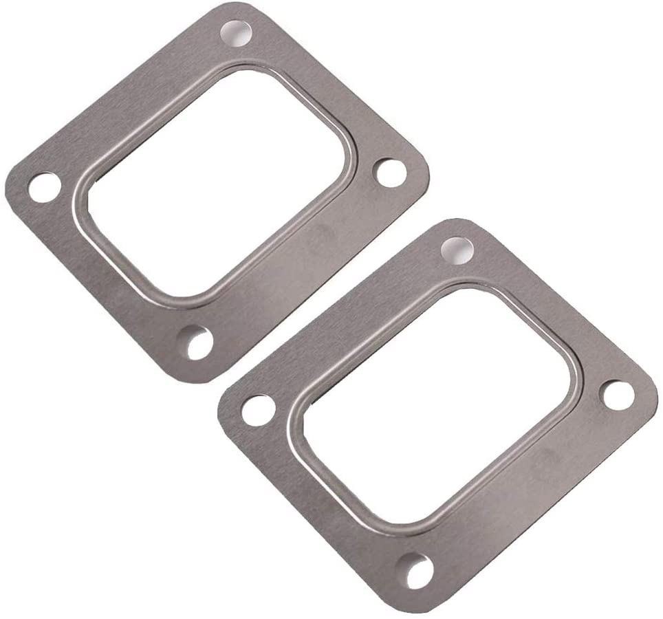 2 x Pack Garrett T4 Turbo Inlet Flange Gasket 4 Bolt 304 Stainless Steel USA New