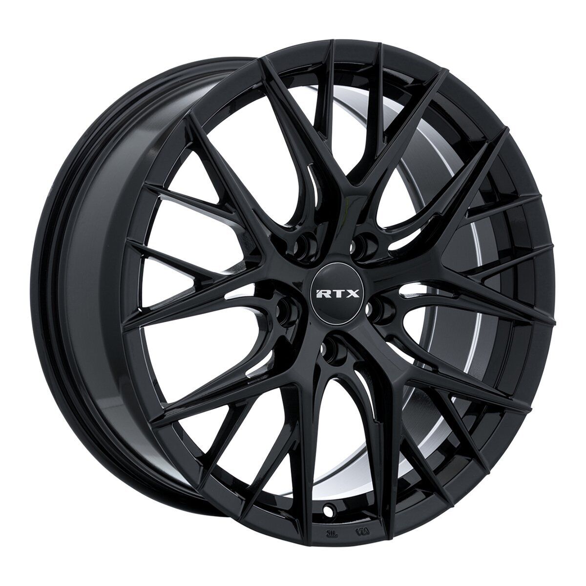 One 18in Wheel Rim Valkyrie Gloss Black 18x8 5x114.3 ET40 CB73.1 OEM Level Rims