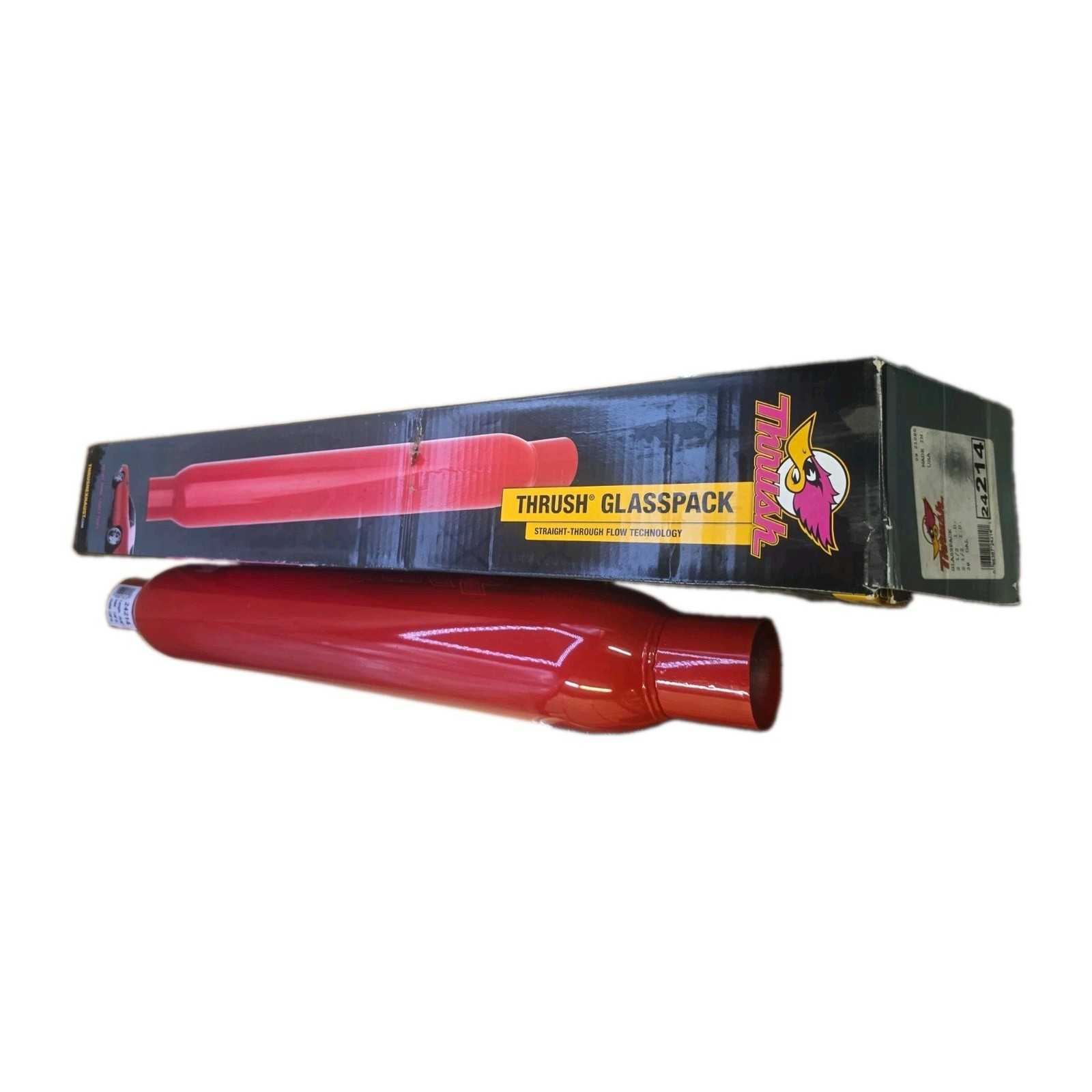 Thrush Glasspack Steel 2.5 Inch Muffler 24214 Thrush Glasspack Steel 2.5 Inch Muffler 24214
