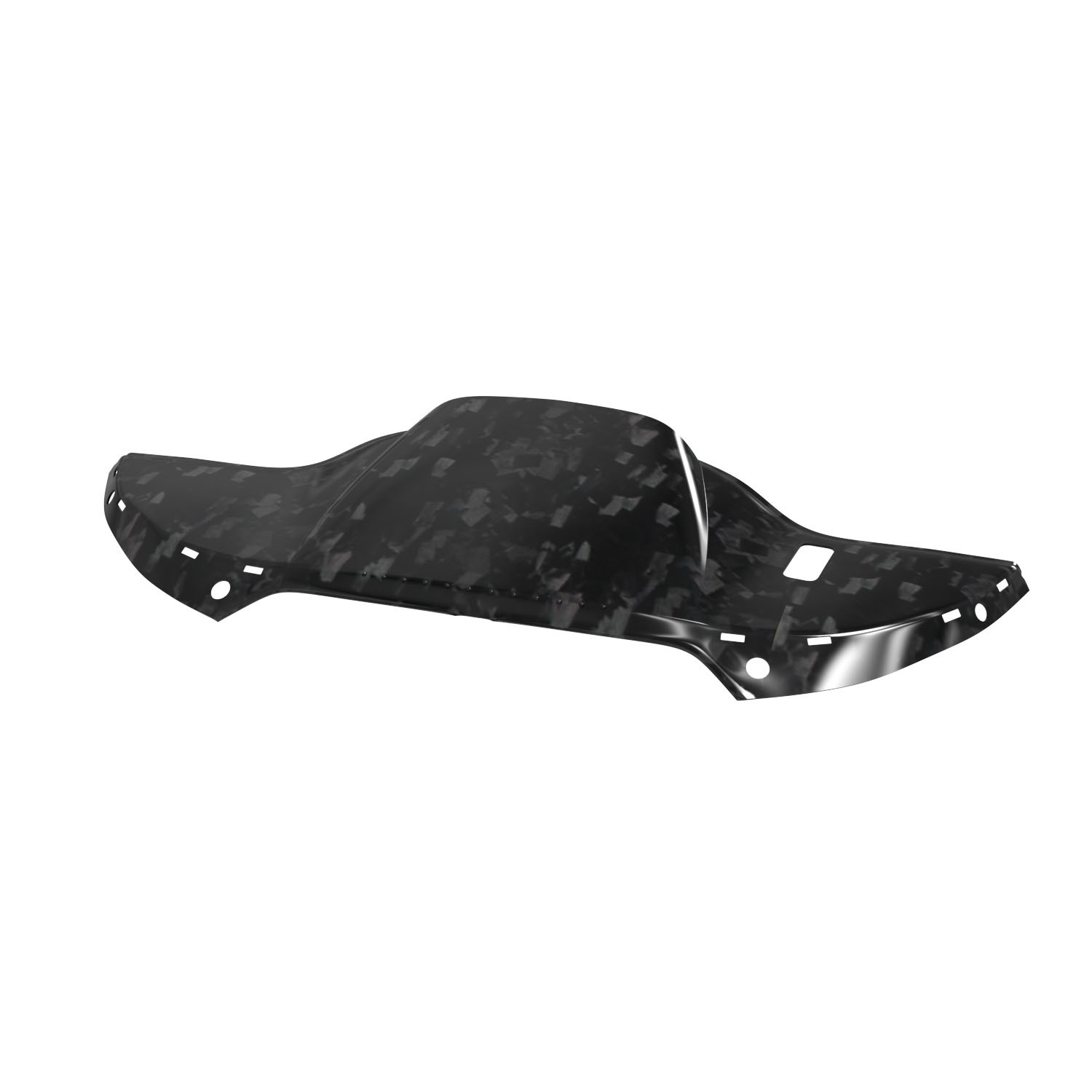 Black Carbon Fiber Top Fairing Windshield Duct for Harley 15-23 Road Glide FLTRX