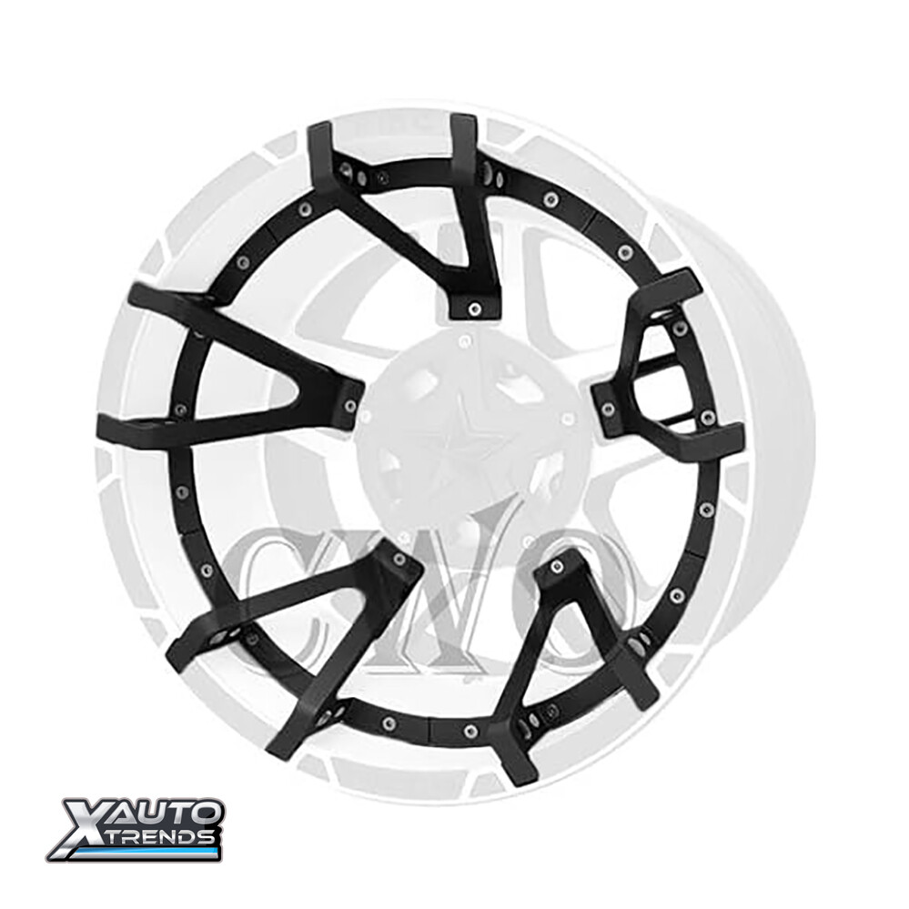 KMC XD Series XD827 Wheel Split Spoke Insert 17X9 Matte Black 5 Pcs 827SS790-MB