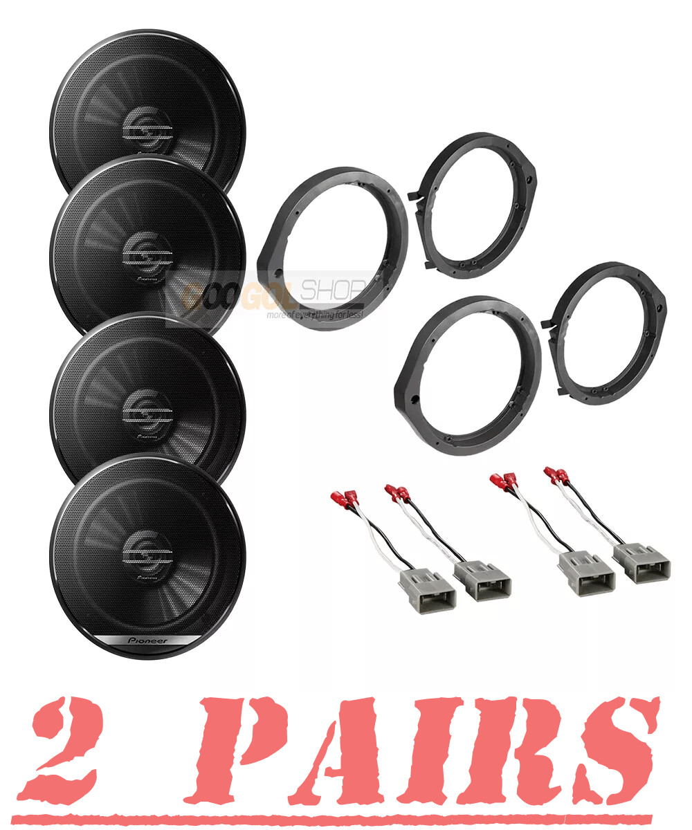 Pioneer TSG1620F 300W Front-Rear Speakers for 2008-2022 Accord & 2006-2021 Civic