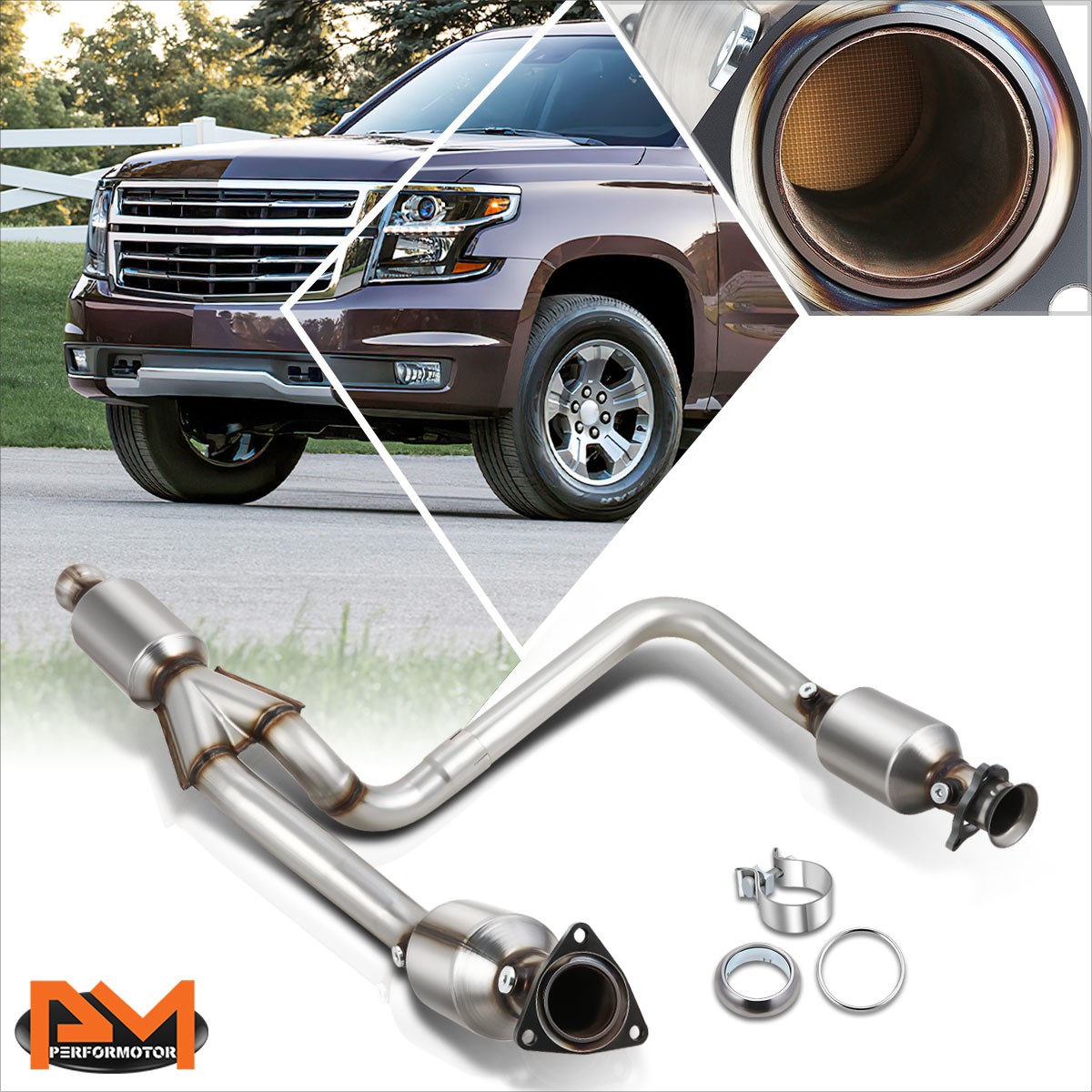 For 14-19 Silverado/Sierra/Tahoe/Yukon Catalytic Converter Exhaust Manifold Pipe