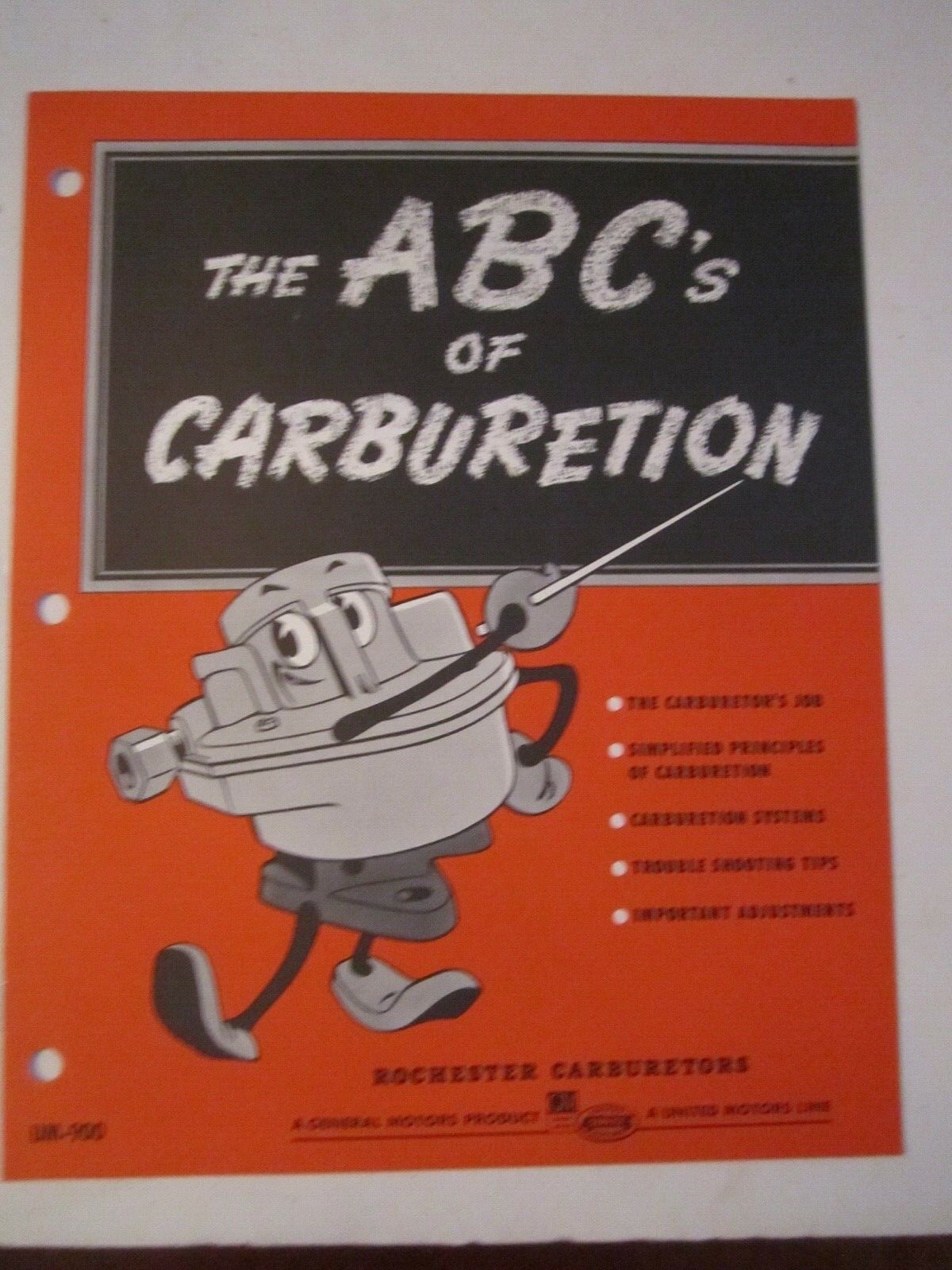 1955 THE ABC'S OF CARBURETION SERVICE MANUAL BY GENERAL MOTORS
