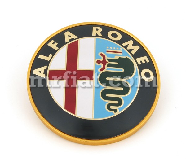 Alfa Romeo Spider Metal Front Rear Emblem 83-93 75 mm New
