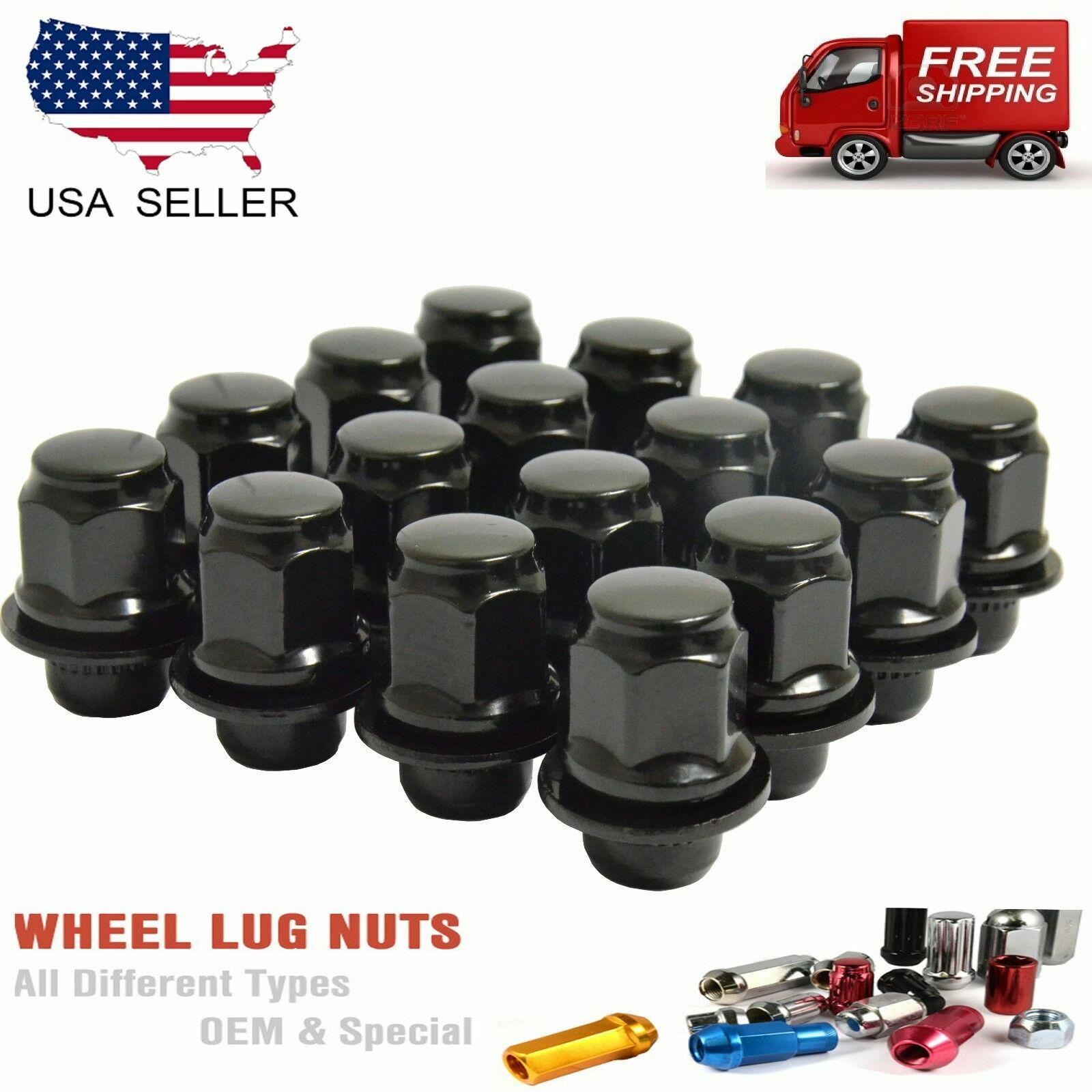 24PCS OEM  MAG LUG NUTS BLACK 12X1.25 (FITS: NISSA PATHFINDER MAG SEAT)