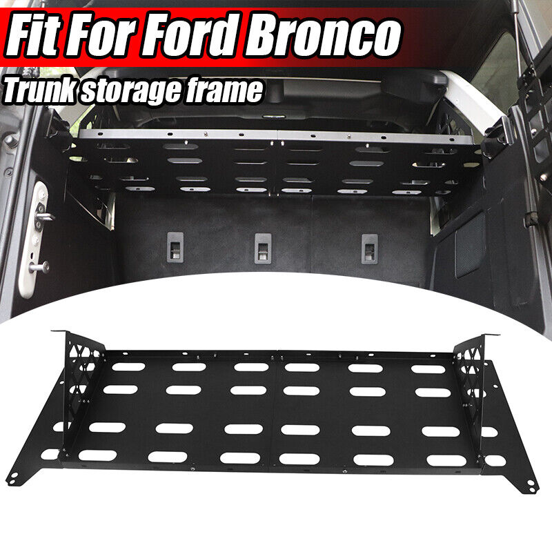 Rear Trunk Cargo Rack Storage Tray Interior Luggage Carrier For Bronco 2021-23