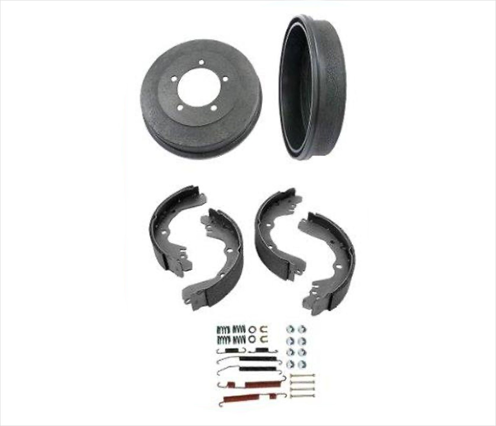Brake Drums Shoes Springs For 95-2002 Mitsubishi Eclipse With Rear Drum Brakes