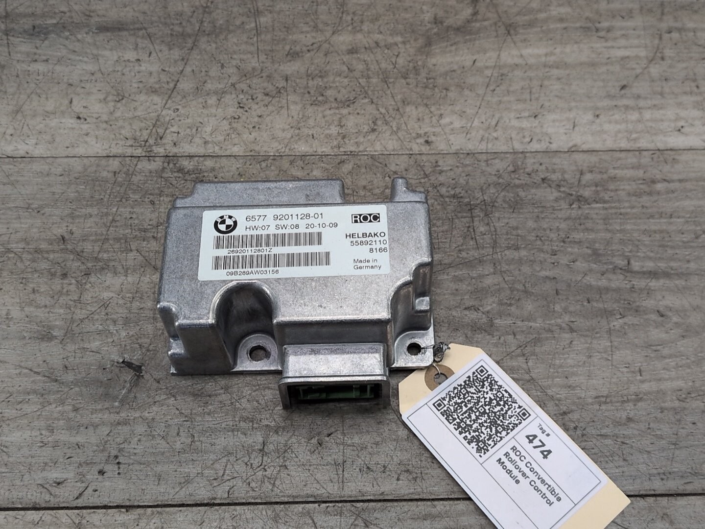 07-13 OEM BMW E88 E93 335 M3 Convertible ROC Rollover Roof Top Control Module
