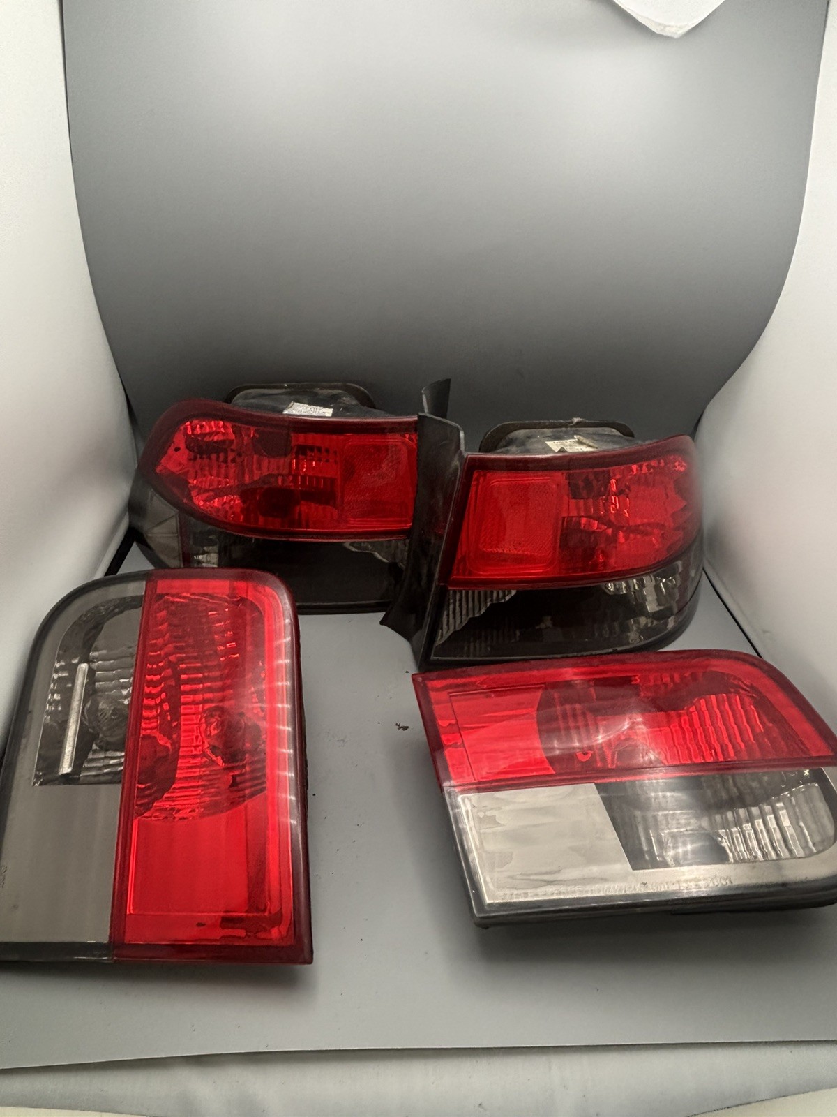 96-00 Honda Civic Si EM1 EX Taillights Tail Lights Set Coupe Aftermarket Tinted