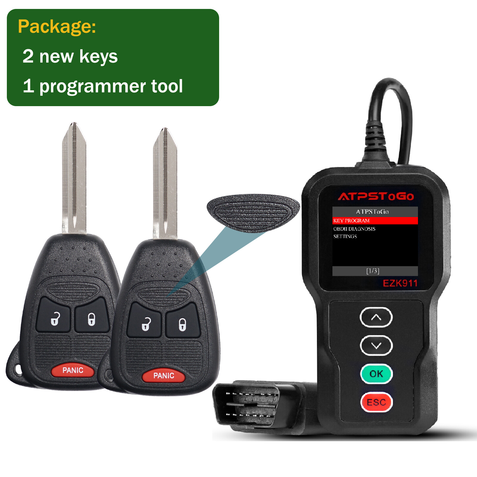 Replacement For 2004-2017 Jeep Grand Cherokee Dodge Durango (2 Key Fob+tool Kit) Replacement For 2004-2017 Jeep Grand Cherokee Dodge Durango (2 Key Fob+tool Kit)