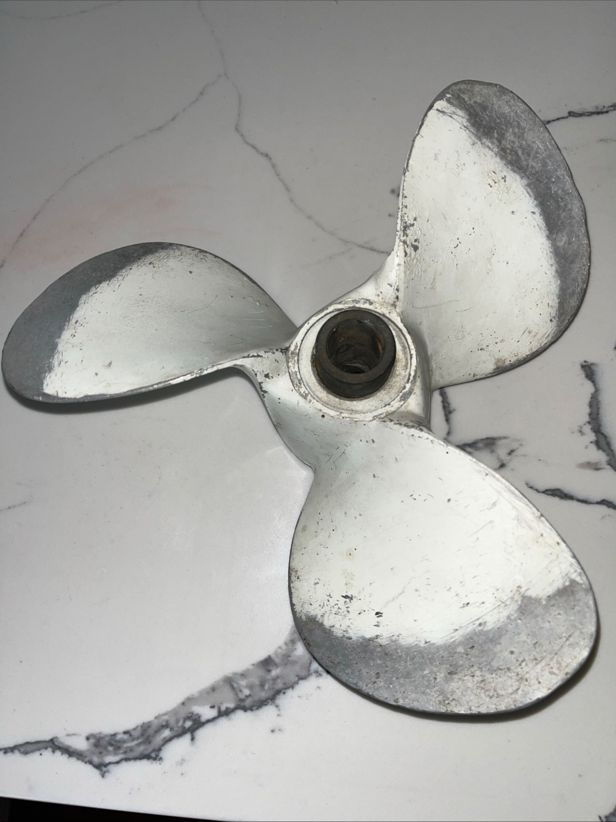 Vtg.60-70\'s Aluminum Boat Propeller 3 Blades Evinrude small horsepower engine