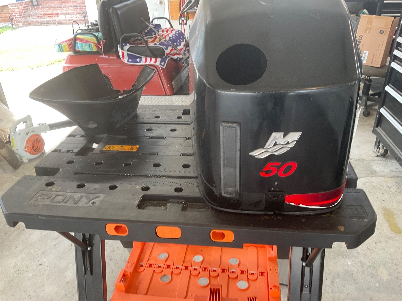 2003 Mercury 50HP 2 stroke cowling w lower Cowling fairing