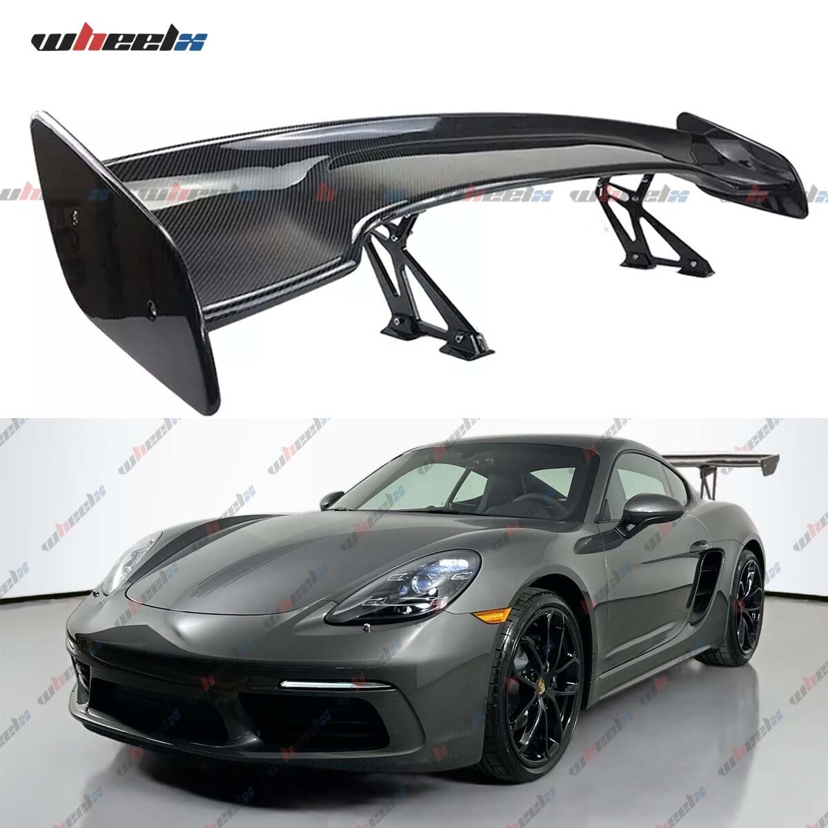 For Porsche Carrera 911 GT 57'' Rear Trunk Spoiler Wing GT-Style Carbon Fiber