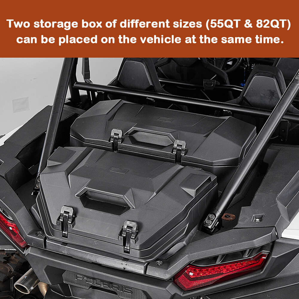 55QT+ 82QT Rear Cargo Storage Box for 2024-2026 Polaris RZR XP 1000 / XP 4 1000