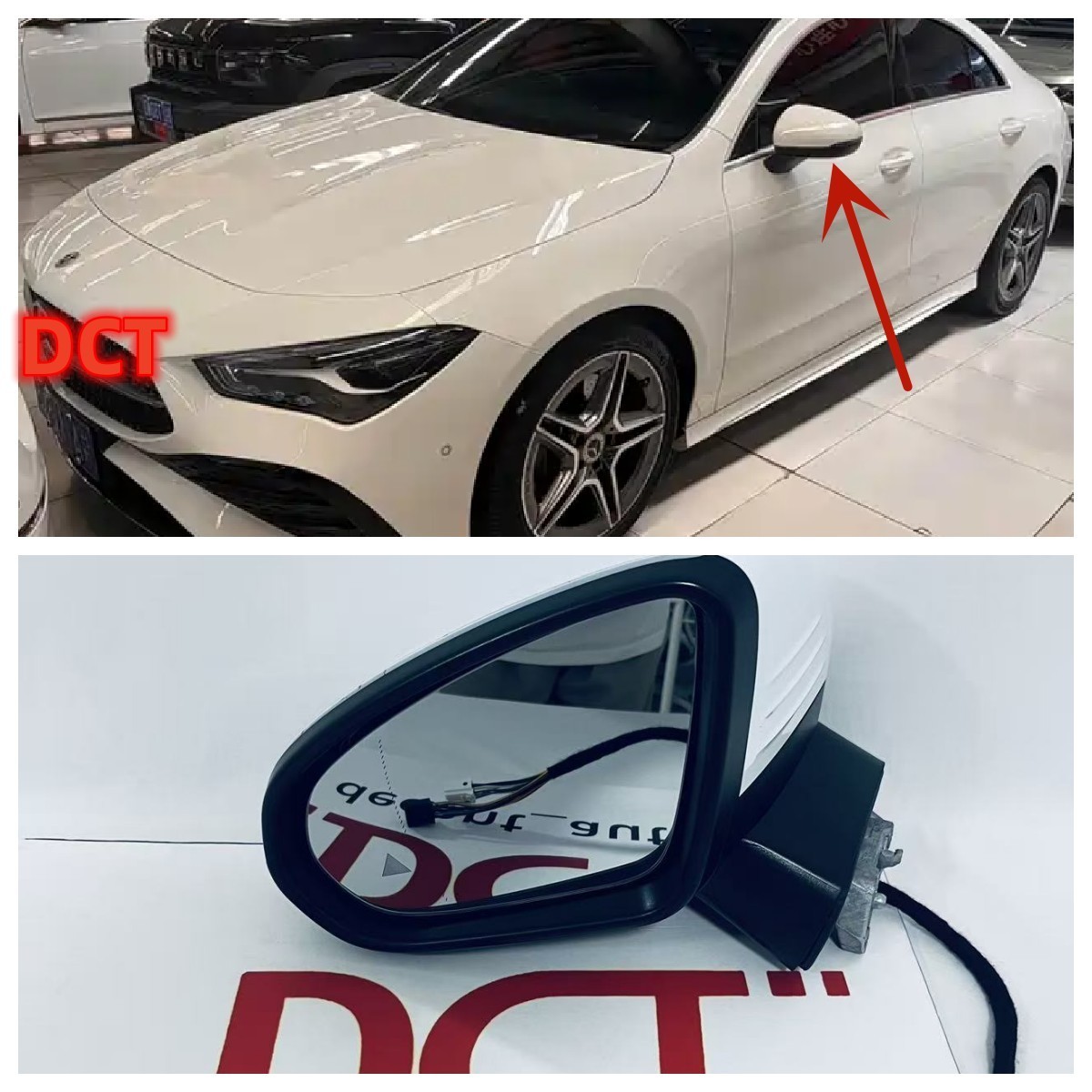 W118 Car Driver Left Side Mirror for Mercedes Benz CLA Class CLA200 CLA250 White