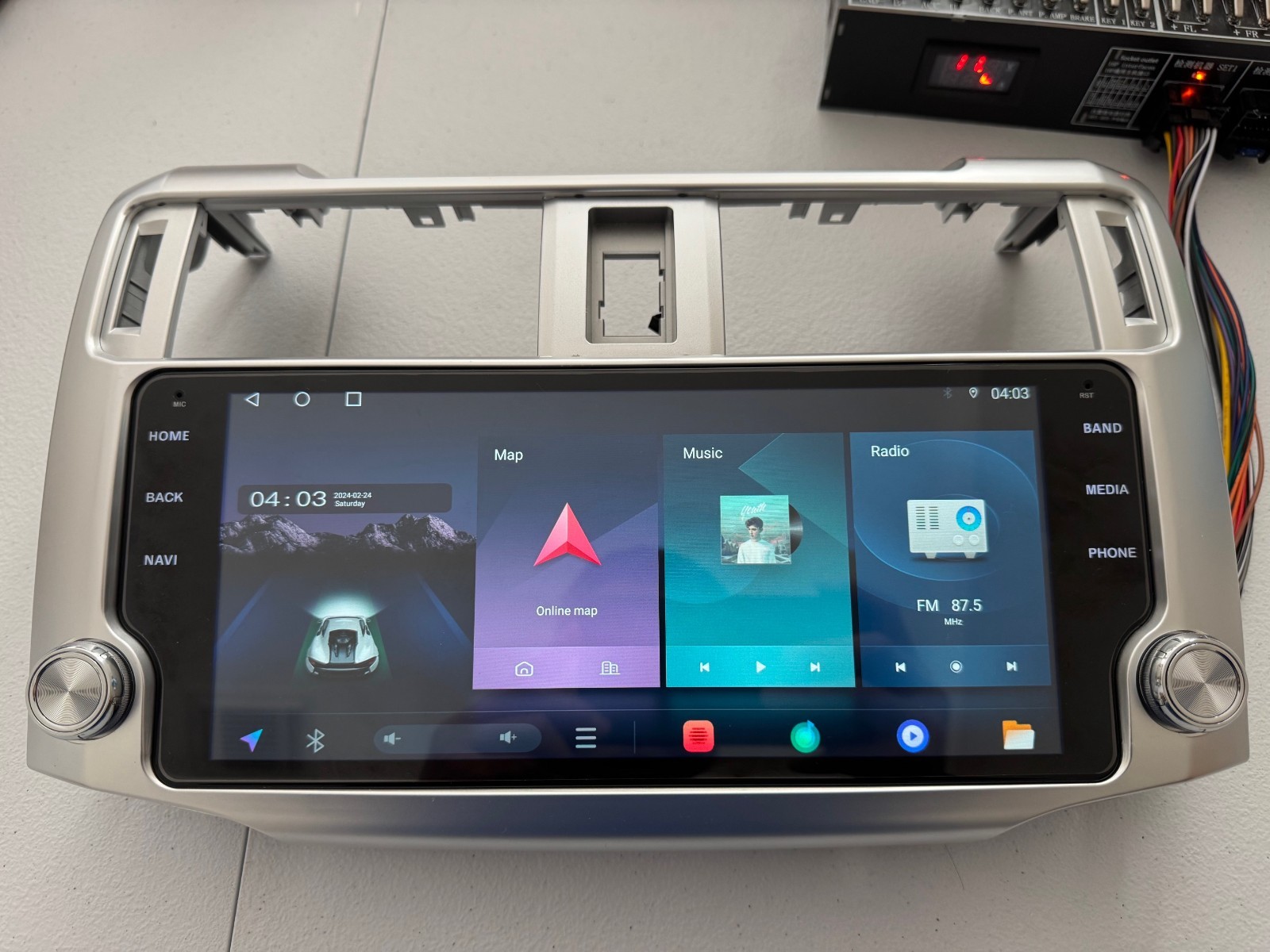 6+128GB Car Radio for 10-19 Toyota 4 Runner 10.33\'\' QLED Screen Wireless CarPlay