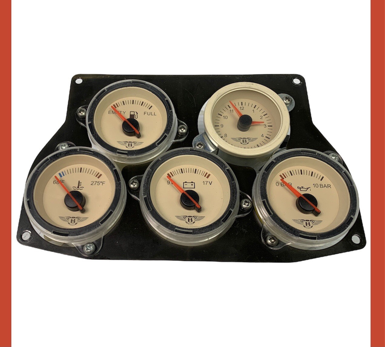 Dash Fuel Temp Clock Battery Clock Gauges OEM 99-01 Bentley Arnage
