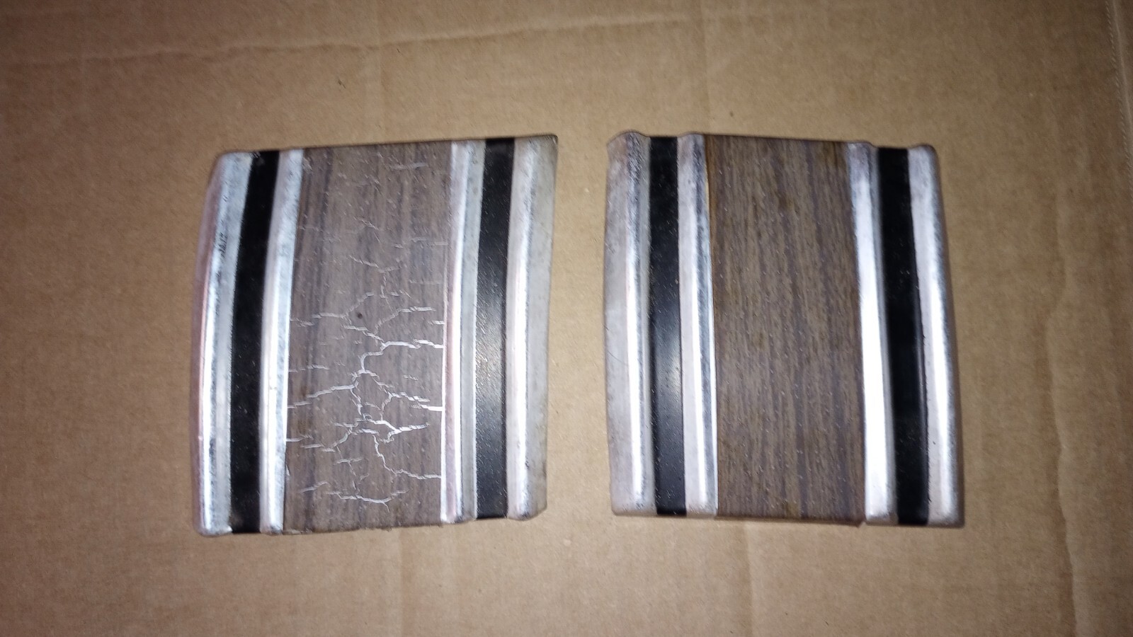 74 - 79 Dodge D100 Adventurer  Pickup PAIR Of  Woodgrain Cab Corner Trim Panels 