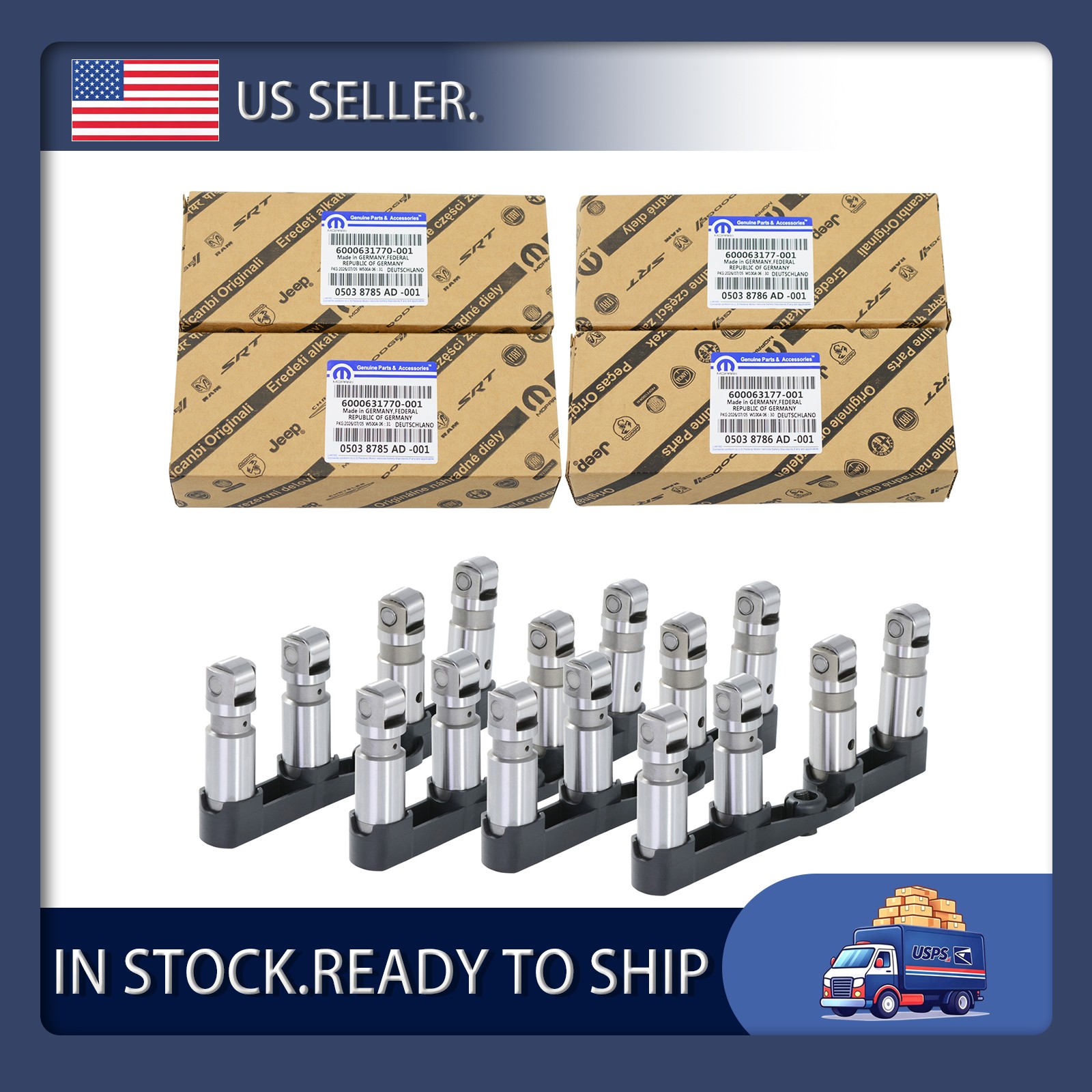 GENUINE 5038785AD&5038786AD Lifters and Yoke 5.7L & 6.4L HEMI MDS. 4 Pcs