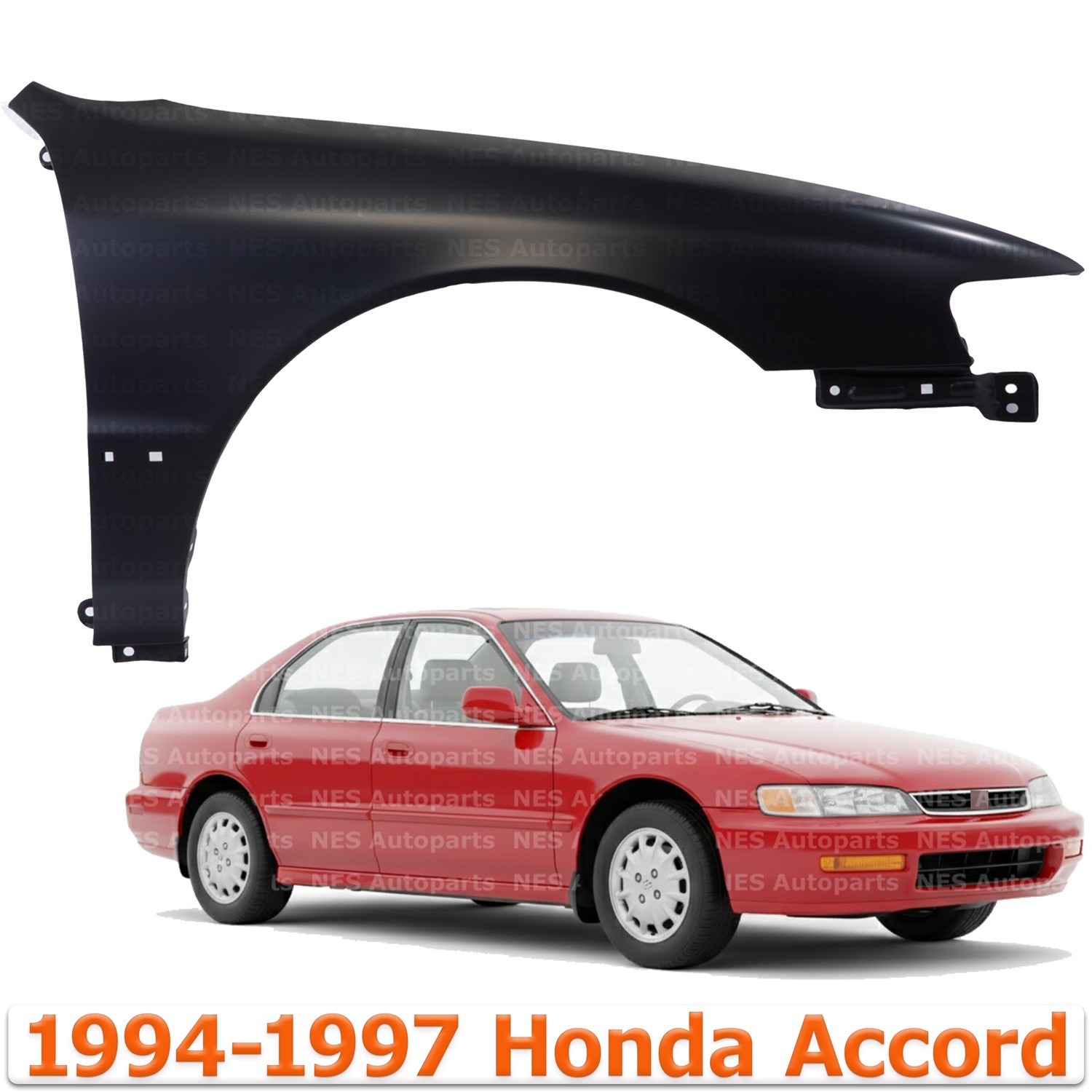 NEW Front Fender Passenger Side Primed Steel For 1994-97 Honda Accord HO1241122