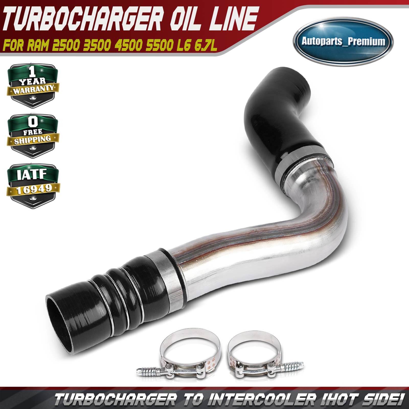 Turbocharger To Intercooler Turbocharger Intercooler Hose for Ram 2500 3500 6.7L
