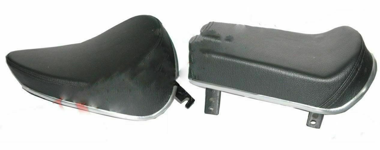Fits Royal Enfield Std Custom American Type Front Rear Faux Leather Seat