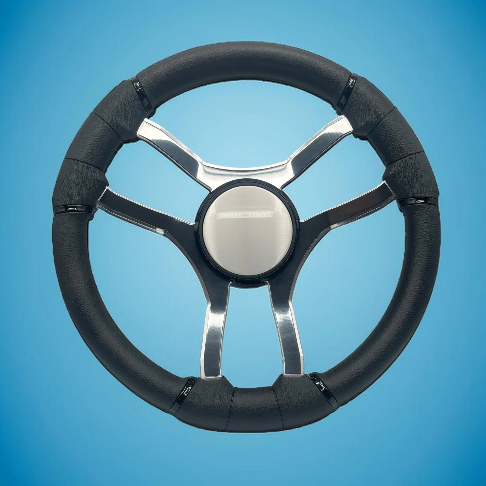 Malera Boat Steering Wheel Chrome Spokes | Plain
