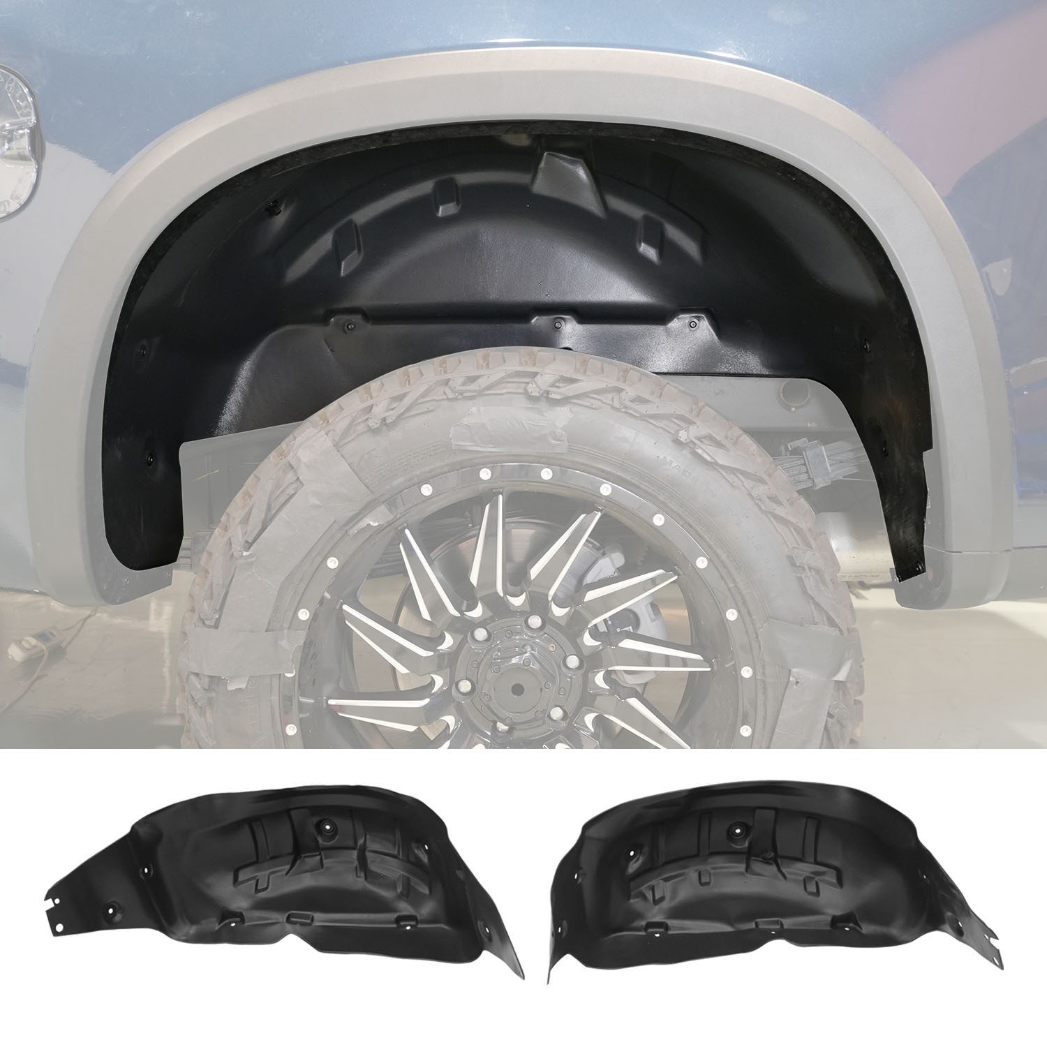 For 2019-2026 Chevy Silverado 1500 Rear Wheel Well Guard Tire Inner Fenders For 2019-2026 Chevy Silverado 1500 Rear Wheel Well Guard Tire Inner Fenders