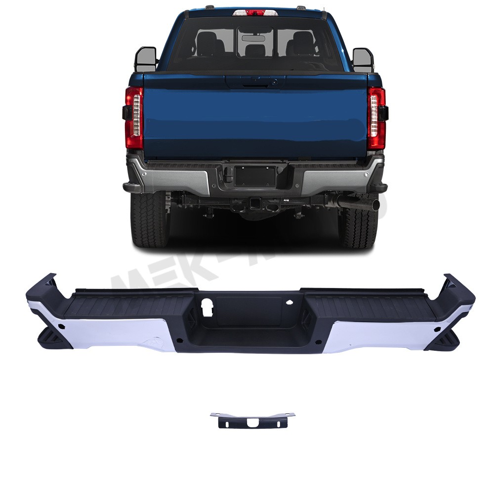 New Chrome Rear Bumper Assembly w/Step For 2023-25 Ford F250 F350 Super Duty