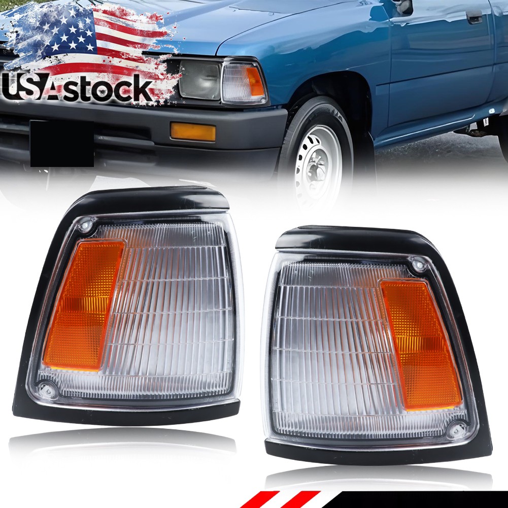 2X OE-Style Front Corner Parking Signal Lights For 1992-1995 Toyota Pickup 2WD