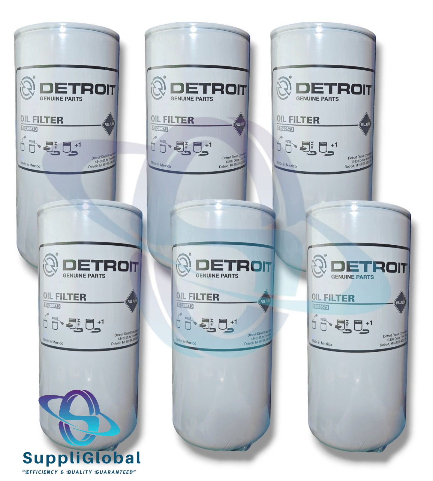 23530573 Oil filter Original Detroit Replaces P552100 LF3620 B495 (Pack of 6) 23530573 Oil filter Original Detroit Replaces P552100 LF3620 B495 (Pack of 6)
