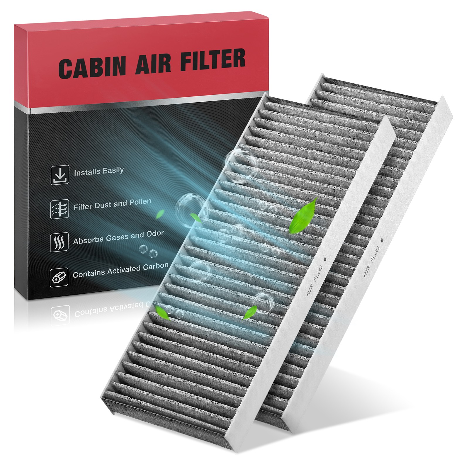 2Pack Activated Carbon Cabin Air Filter Fits Nissan Frontier 2005-2021 Engines 2Pack Activated Carbon Cabin Air Filter Fits Nissan Frontier 2005-2021 Engines