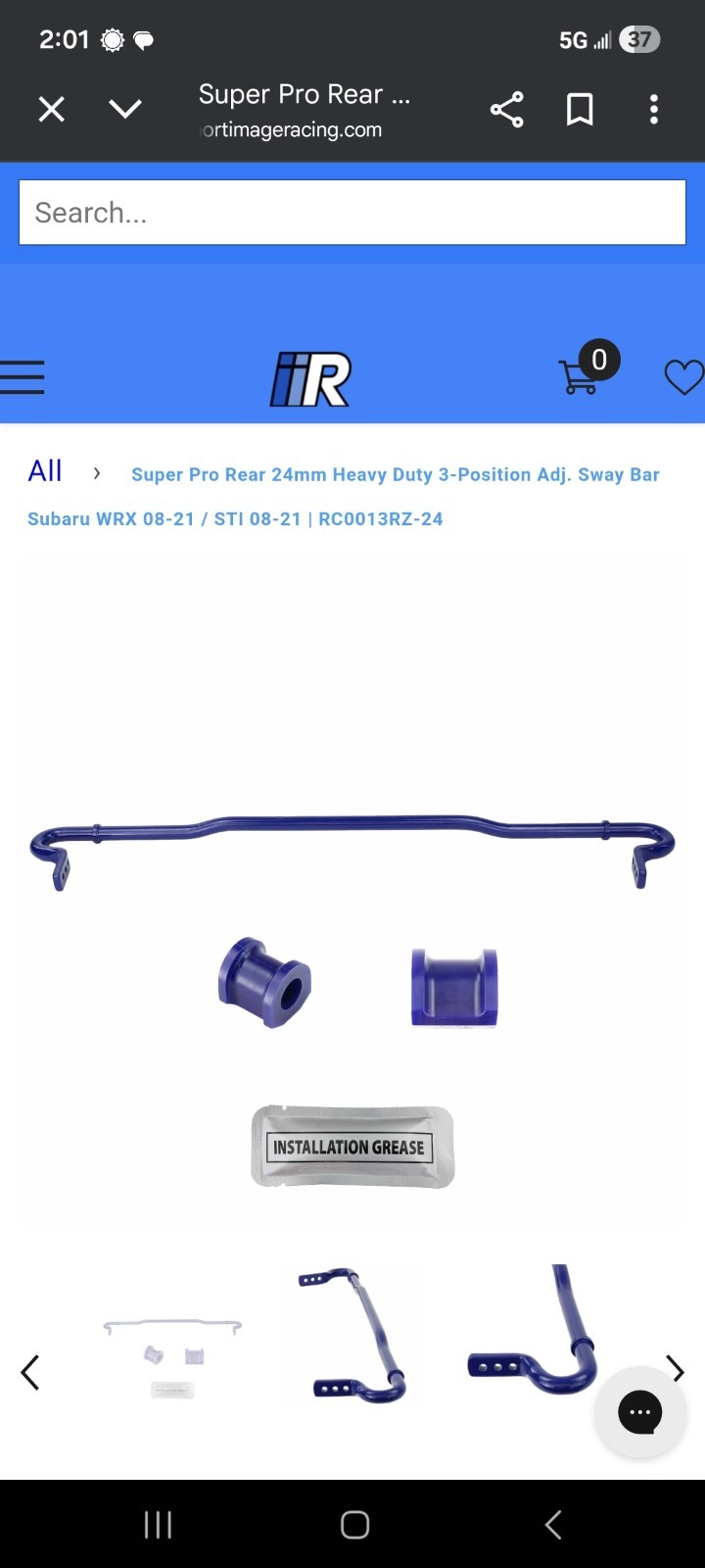 Cusco Rear 24mm Sway Bar Subaru WRX Sti 2015 Cusco Rear 24mm Sway Bar Subaru WRX Sti 2015