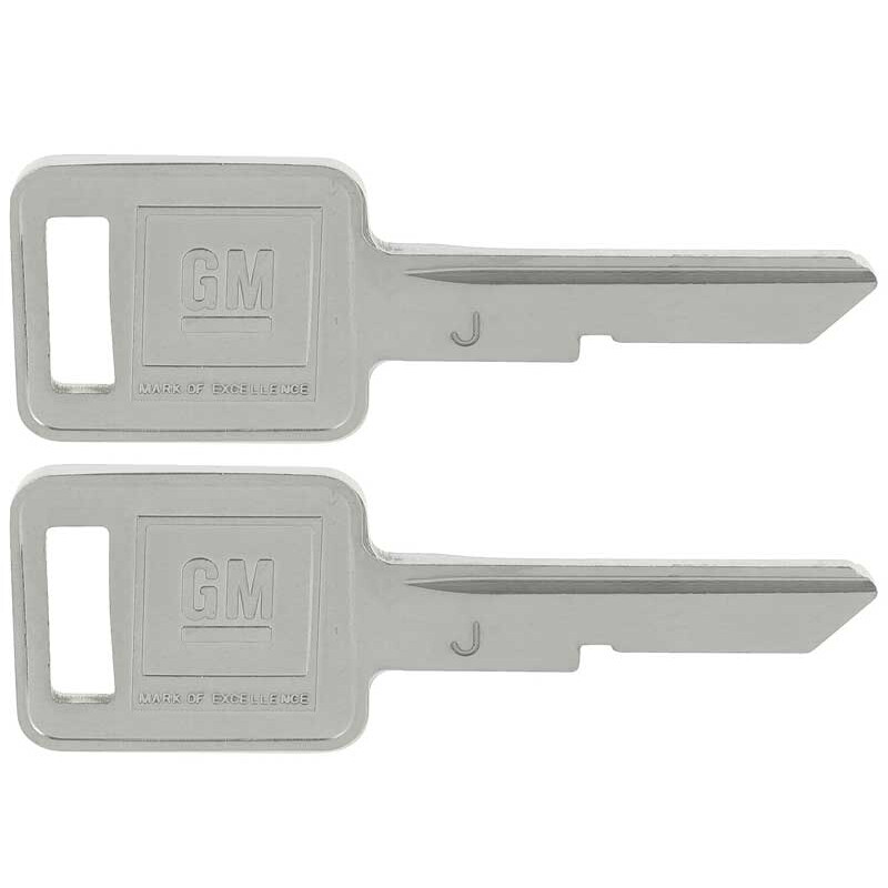 1970 1974 1978 1982 GM Chevy Olds Pontiac Square Late Style J Code 2 Key Blanks