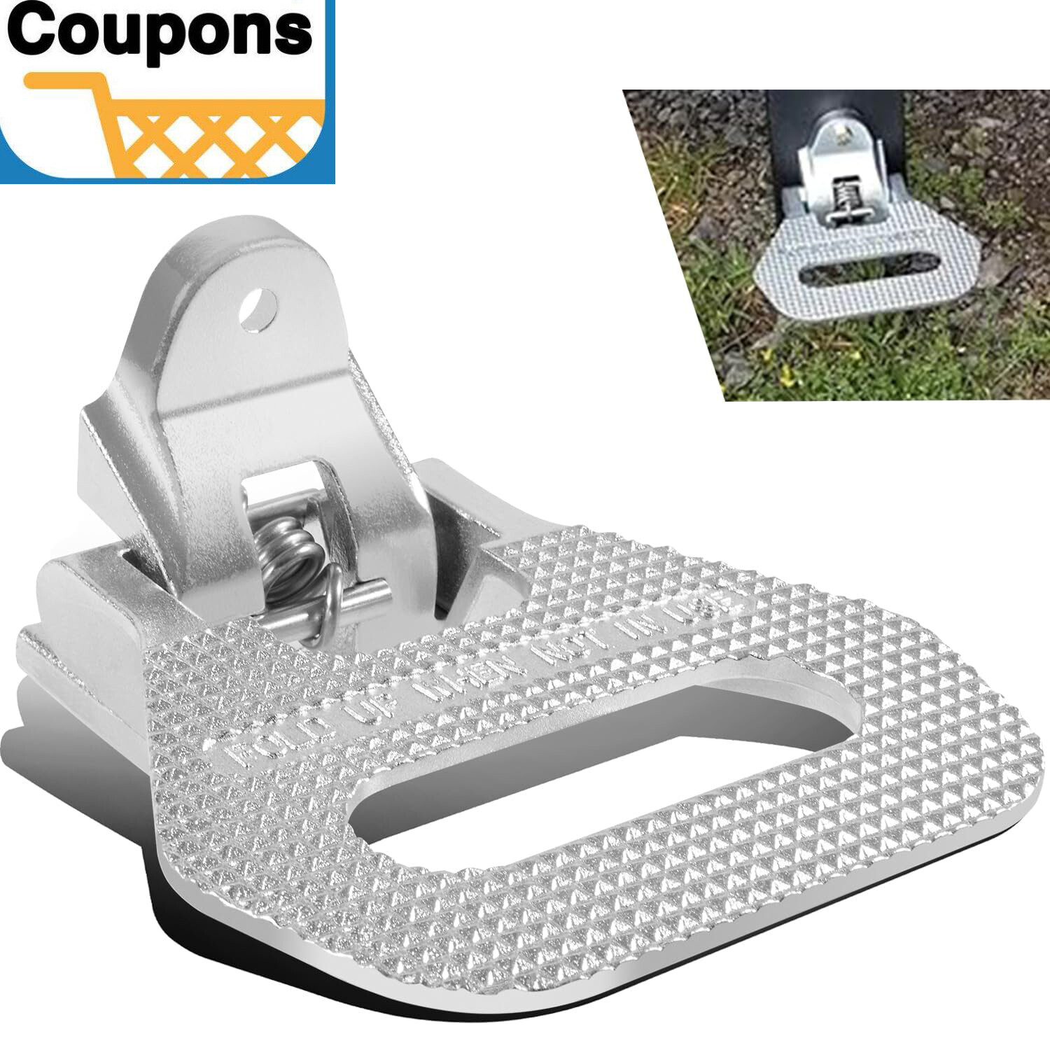 5236586 Silver Folding Truck Step Grab Step for Truck Boat Trailer Camper RV Van 5236586 Silver Folding Truck Step Grab Step for Truck Boat Trailer Camper RV Van