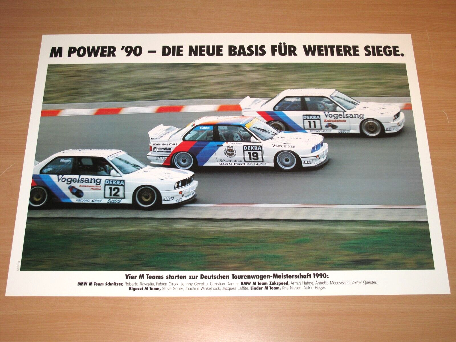 BMW M3 E30 Poster 4 - M Power 1990 Evolution EVO Vintage Original