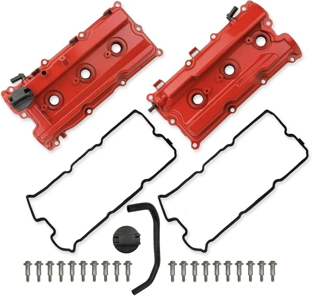 2pc Aluminum Valve Cover w/ Gasket Kit for Nissan Frontier Xterra 4.0L 2005-2019